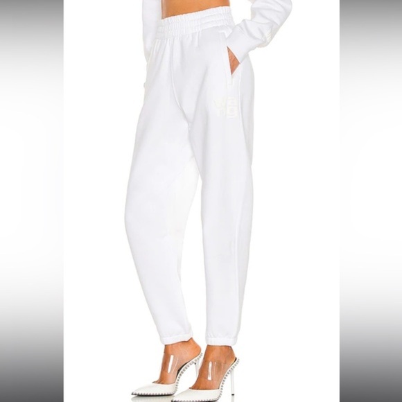 Alexander Wang Foundation Terry Classic Sweatpant Joggers in White size small - Picture 1 of 13